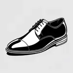 polished black leather dress shoes image